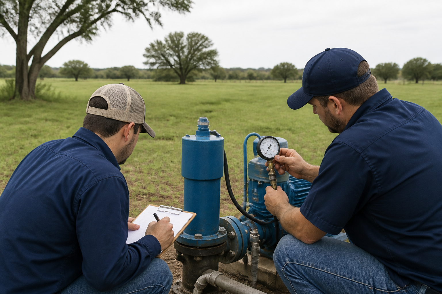 Flowcore technician performing well inspection and diagnosis in the field